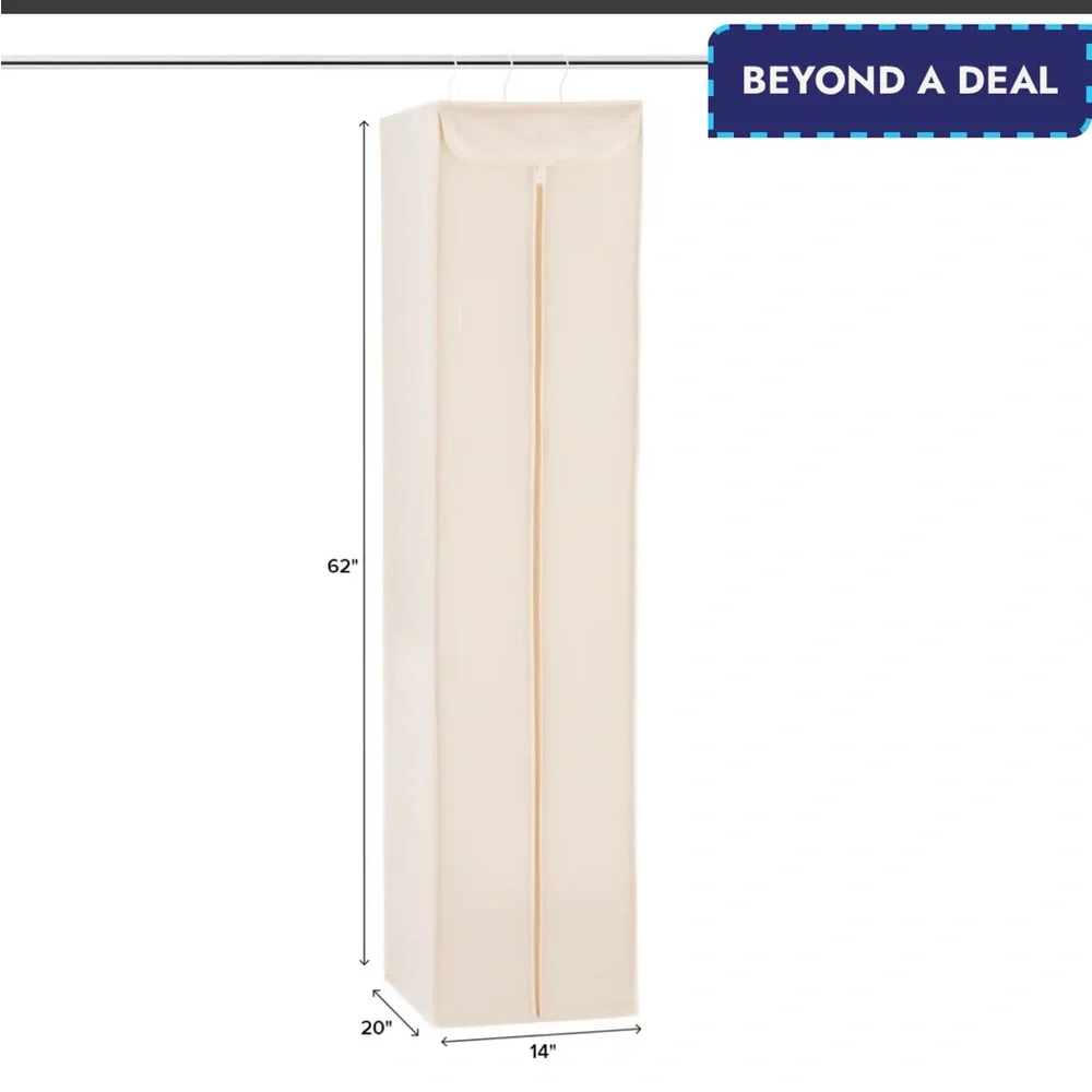 NWT! BRAND NEW Container Store- Natural Cotton Twill Dress Bag- 14x20x54 (Dress)